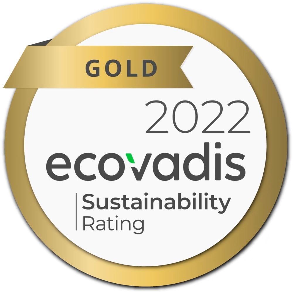 Camfil hat 2022 das Gold-Rating von Ecovadis erhalten.