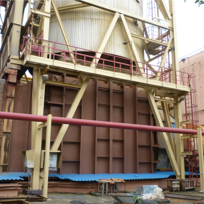 A retrofitted diverter damper