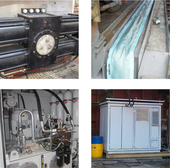 Pieces from a retrofitted diverter damper system