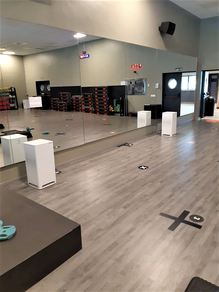 City M Luftreiniger von Camfil im Fitnessstudio von Go fit