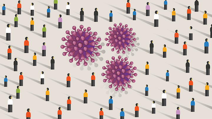 Virus & crowd picture