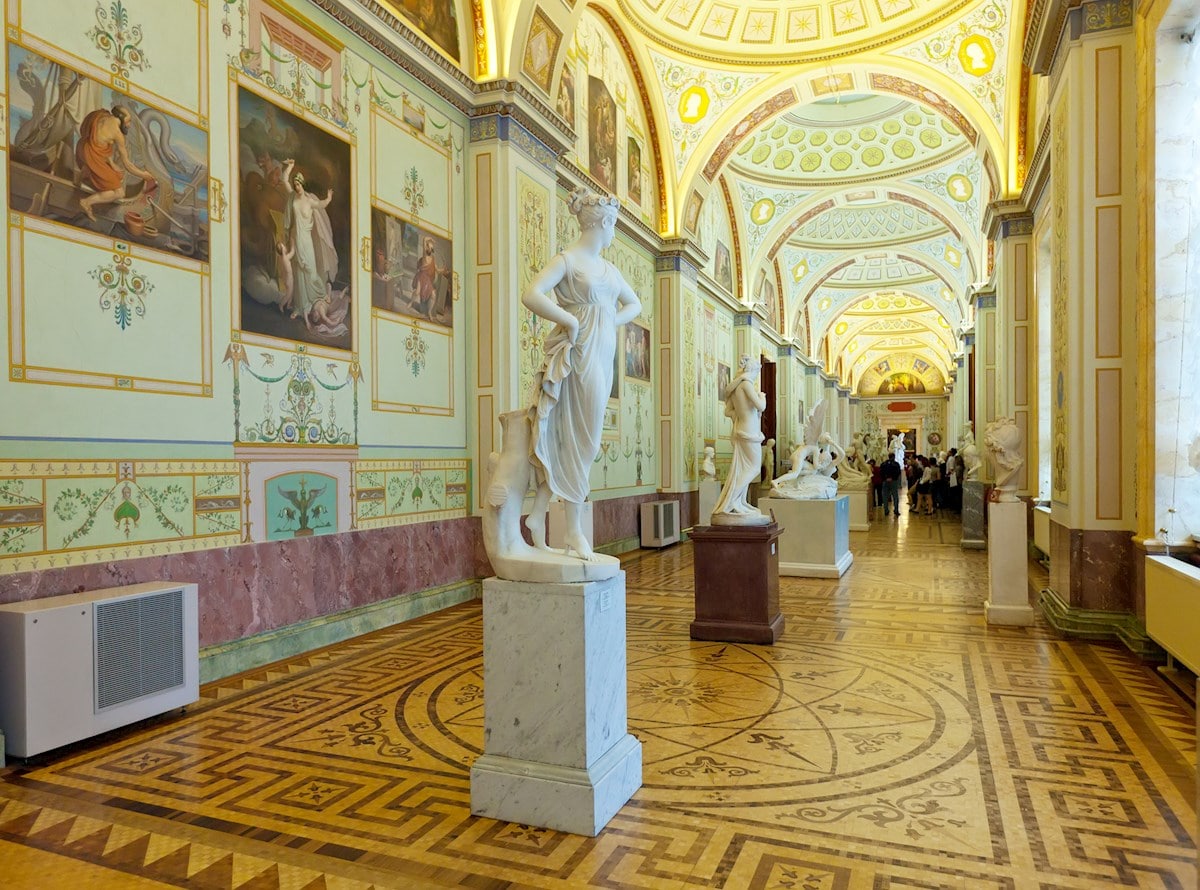 museum with sculptures