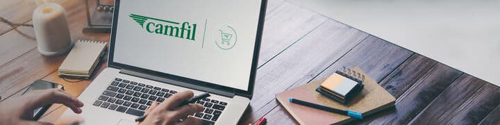 laptop with eCom symbol