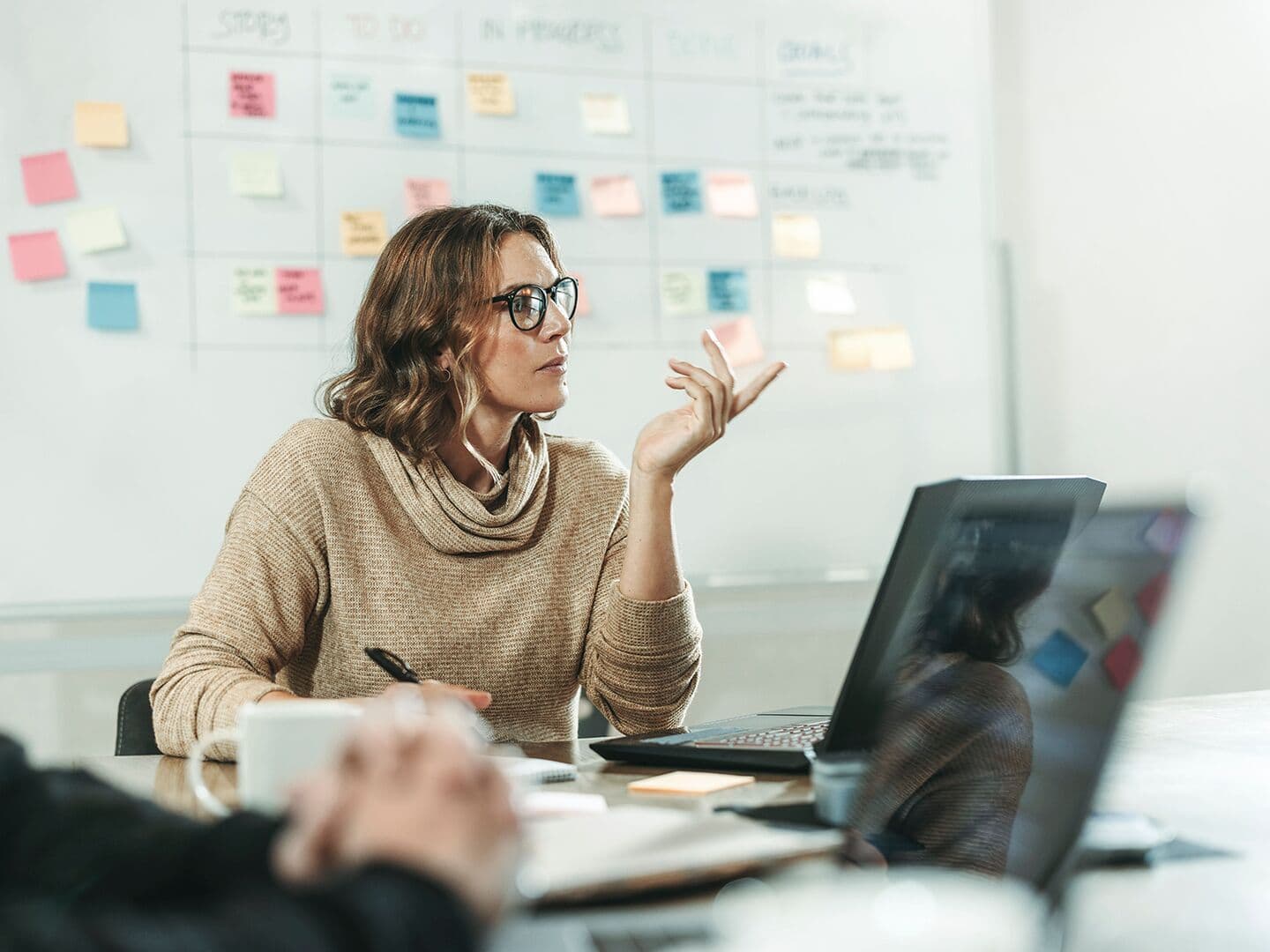 Woman in meeting room