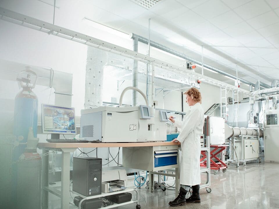A female scientist working in a laboratory