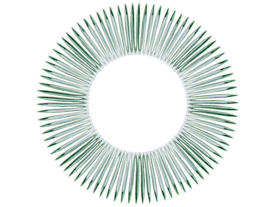 Cut through a HemiPleat filter, show pleating technology