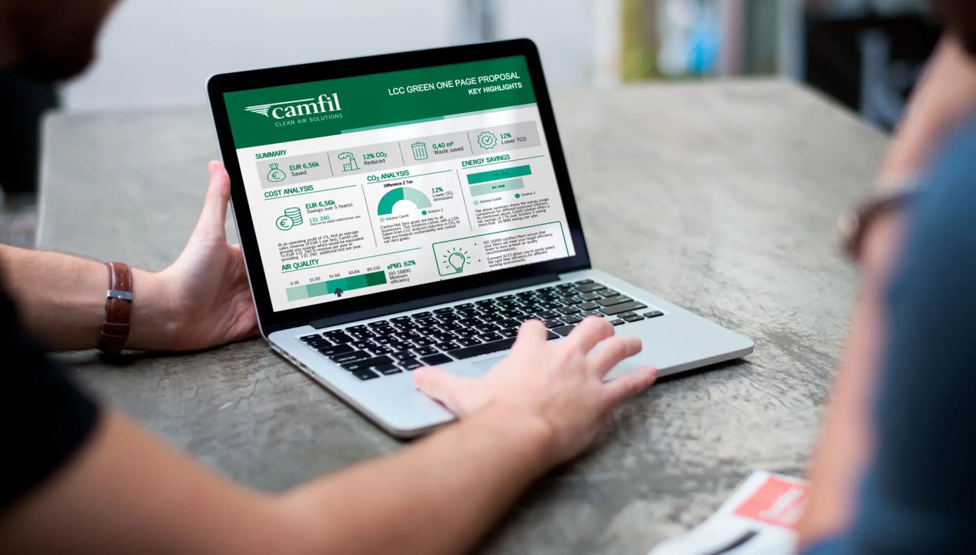 Ordinateur et iPad avec calculs LCC