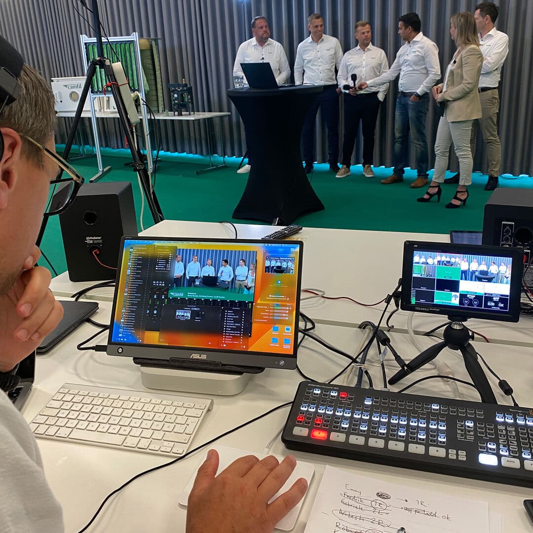 Mixerbord vid en livesändning