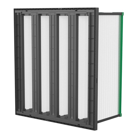 Durafil ES3 NanoTech, nano-tech, V-bank final filter, durability and moisture resistant final filter, MERV 16A, MERV 14A, Appendix J, ISO ePM1-95%, ISO ePM1-85%,<br/>