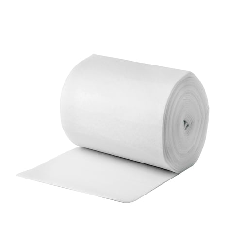 Media Roll for spray booth filtration. Available in glass fibre, polyester & synthetic media.