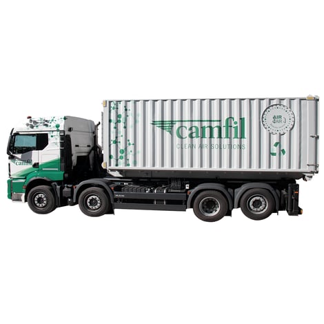 Mobile container on Camfil truck 1500x1500