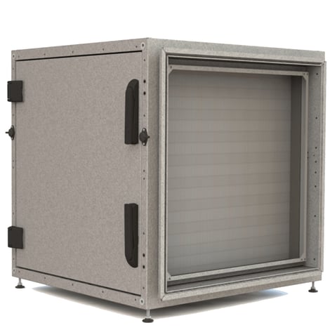 Luftfiltergehäuse CamCube AC für Schwebstofffilter und Kompaktfilter ohne Wartungstür offen 