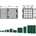 Aufbau und mögliche Kombinationen des CamCube HF CC Luftfiltergehäuse für zylindrische Molekularfilter 