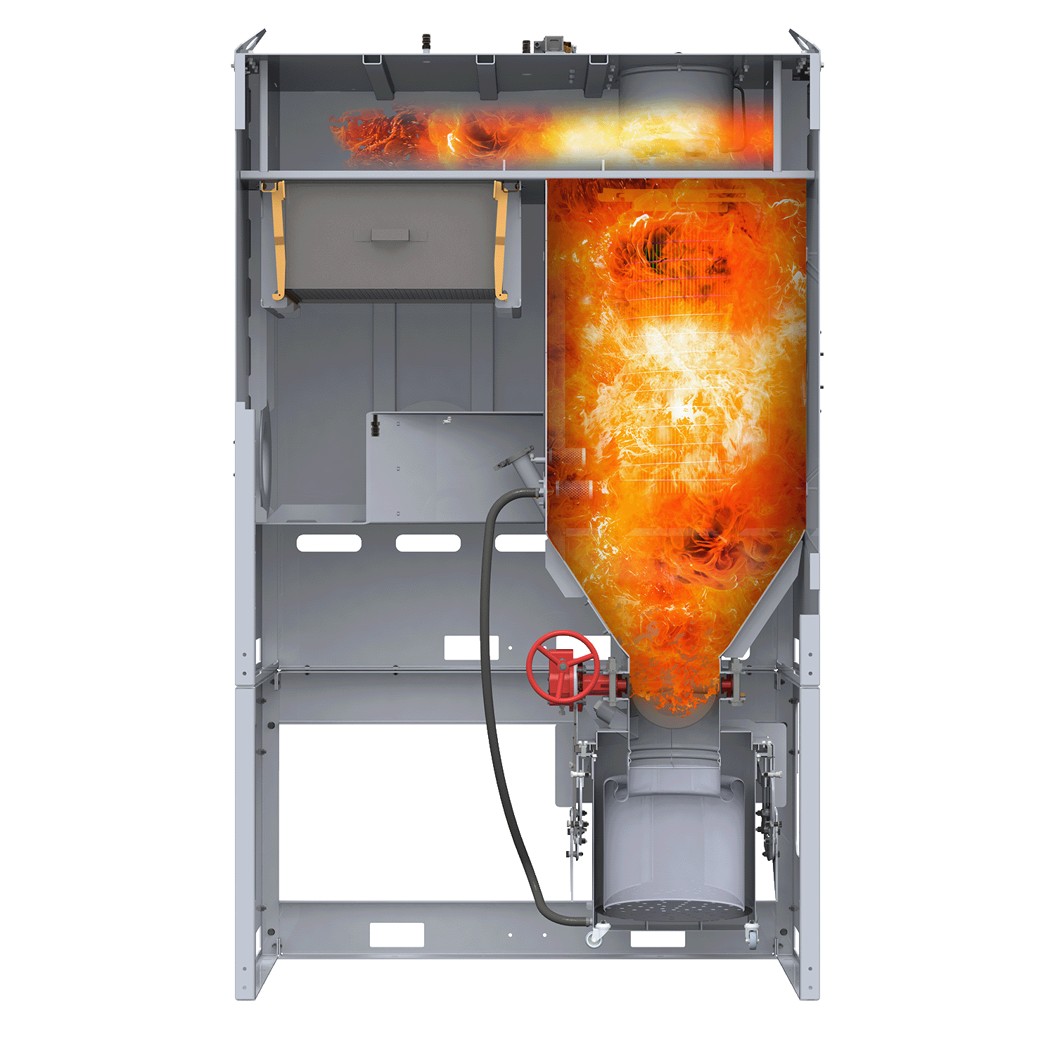 Quad Pulse Package Series - Compact dry dust collectors, ATEX certified ST1 metal dust and ST2 organic dust, explosion shock-resistant housing.