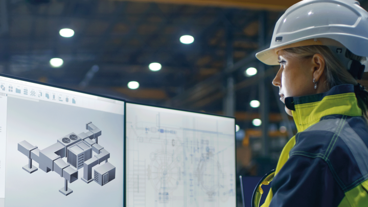 Planner/engineer designing filtration system incl. ductwork.