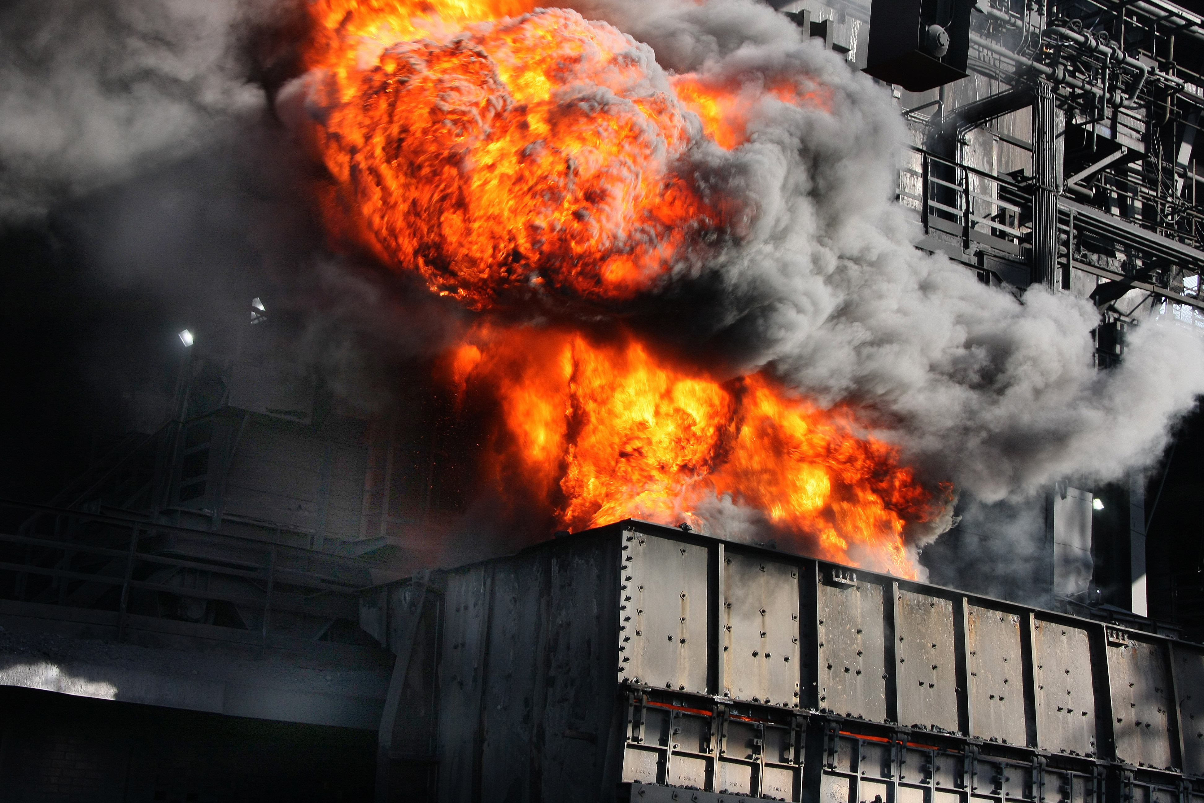 Explosion in einer Produktion
